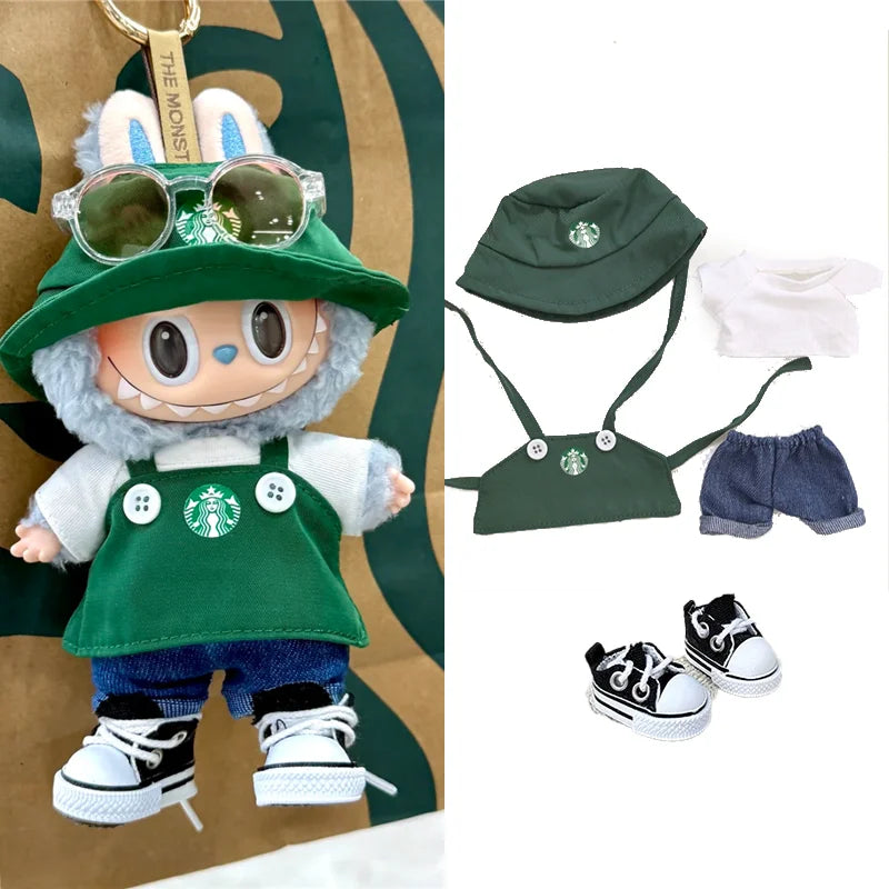 MiniCrew Uniform – Fast Food Cosplay Set (15–17cm Dolls)