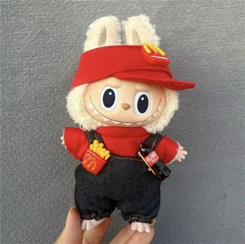 MiniCrew Uniform – Fast Food Cosplay Set (15–17cm Dolls)